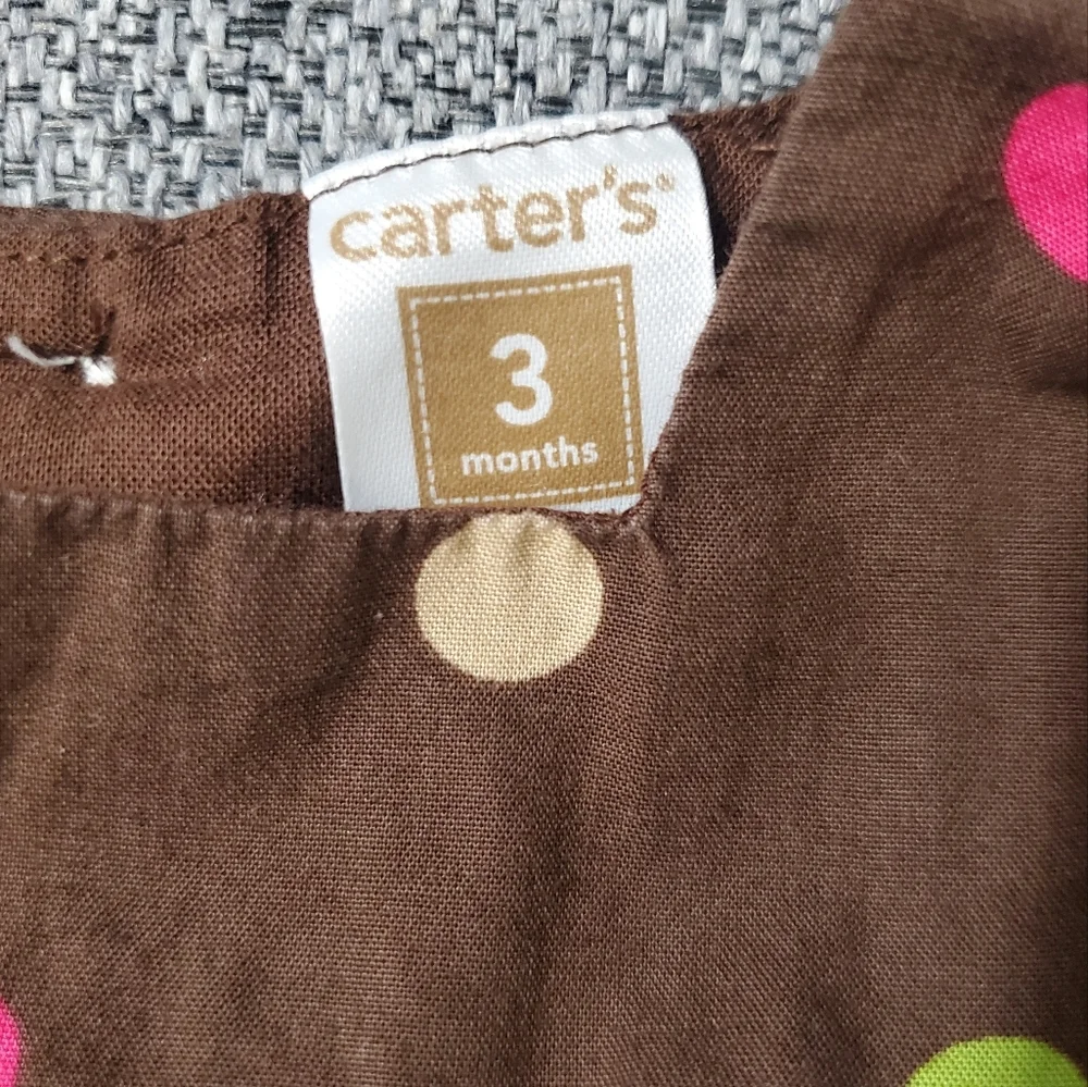 Carter's Baby Girl Polka Dot Dress Size 3m